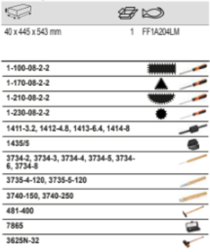 BAHCO FF1A204LM Fit&Go 3/3 Foam Marked Inlay Striking & Files - Premium Striking & Files from BAHCO - Shop now at Yew Aik.
