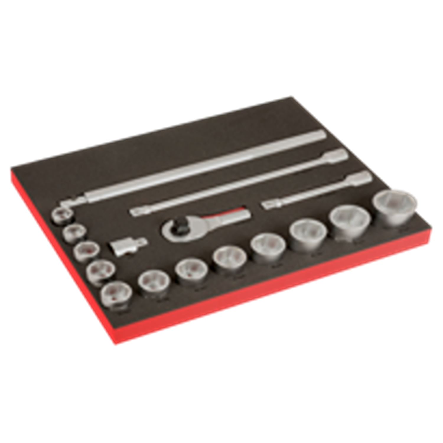 BAHCO FF1A206LM Fit&Go 3/3 Foam Laser Inlay 3/4" Socket Set - Premium Socket Set from BAHCO - Shop now at Yew Aik.