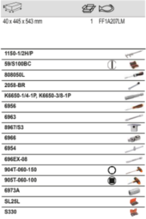 BAHCO FF1A207LM Fit&Go 3/3 Foam Laser Marked Inlay & Socket Set - Premium Socket Set from BAHCO - Shop now at Yew Aik.