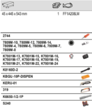 BAHCO FF1A208LM Fit&Go 3/3 Foam Laser Marked Inlay 1/2 Socket Set - Premium Socket Set from BAHCO - Shop now at Yew Aik.