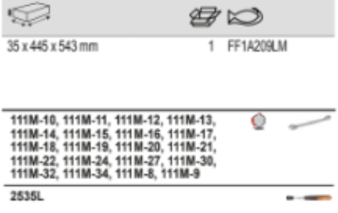 BAHCO FF1A209LM Fit&Go 3/3 Foam Laser Combination Spanners & LED - Premium Combination Spanner from BAHCO - Shop now at Yew Aik.