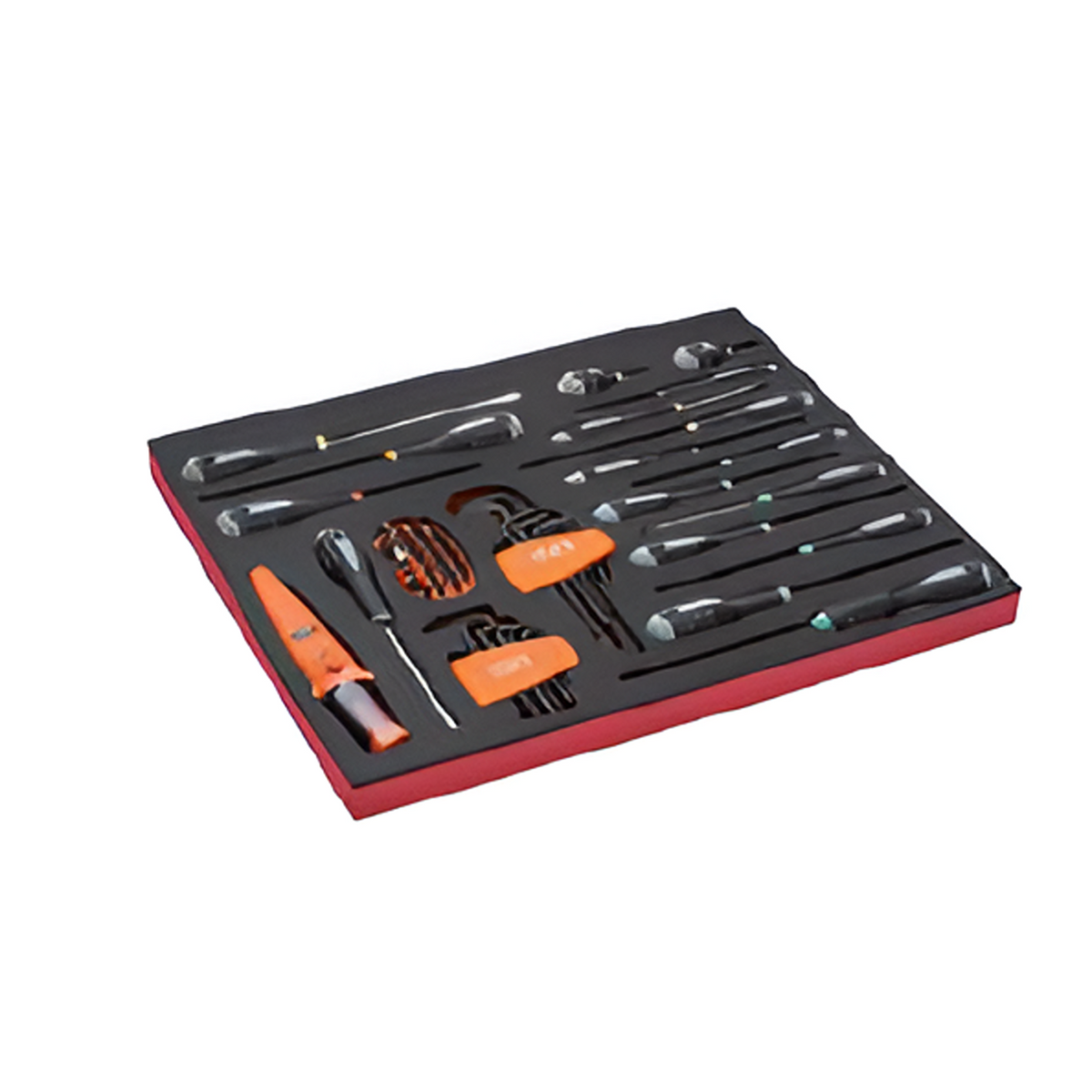 BAHCO FF1A21 Fit&Go 3/3 Foam Inlay LKeys/Screwdriver Bit Set 51Pc