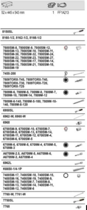 BAHCO FF1A213 Fit&Go 3/3 Foam Inlay Socket Set & Torque Wrench - Premium Socket Set from BAHCO - Shop now at Yew Aik.