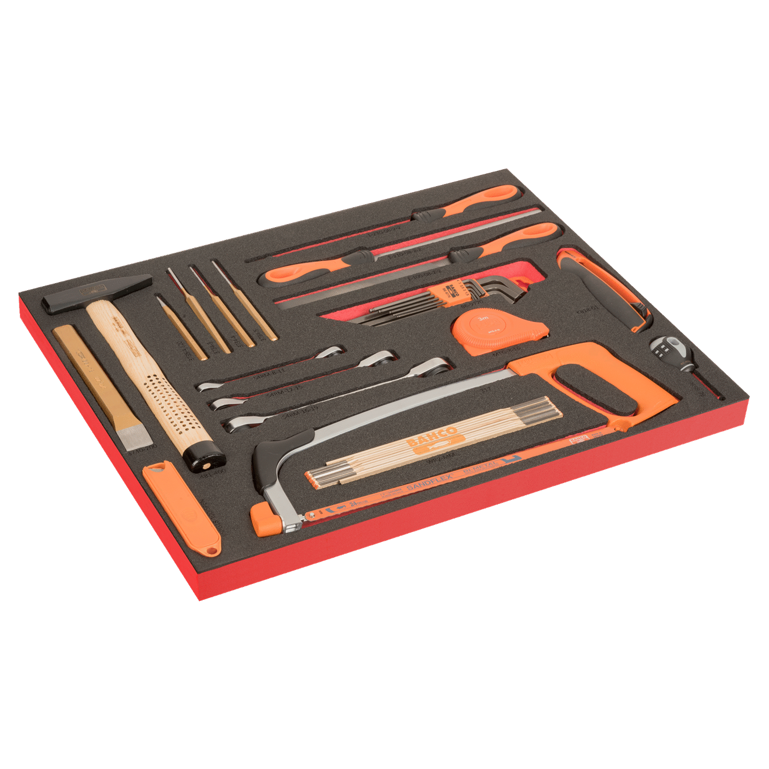 BAHCO FF1A216LM Fit&Go 3/3Foam Inlay Laser Marked Cutting& L-Keys - Premium Foam Inlay from BAHCO - Shop now at Yew Aik.