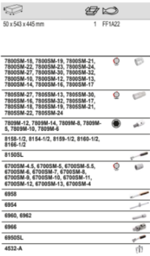 BAHCO FF1A22 Fit&Go 3/3 Foam Inlay Puller Socket Set - Premium Socket Set from BAHCO - Shop now at Yew Aik.