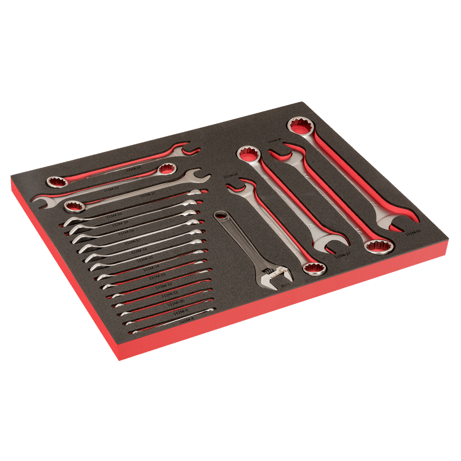 BAHCO FF1A220LM Fit&Go 3/3 Foam Laser Combination Spanner Set - Premium Combination Spanner from BAHCO - Shop now at Yew Aik.
