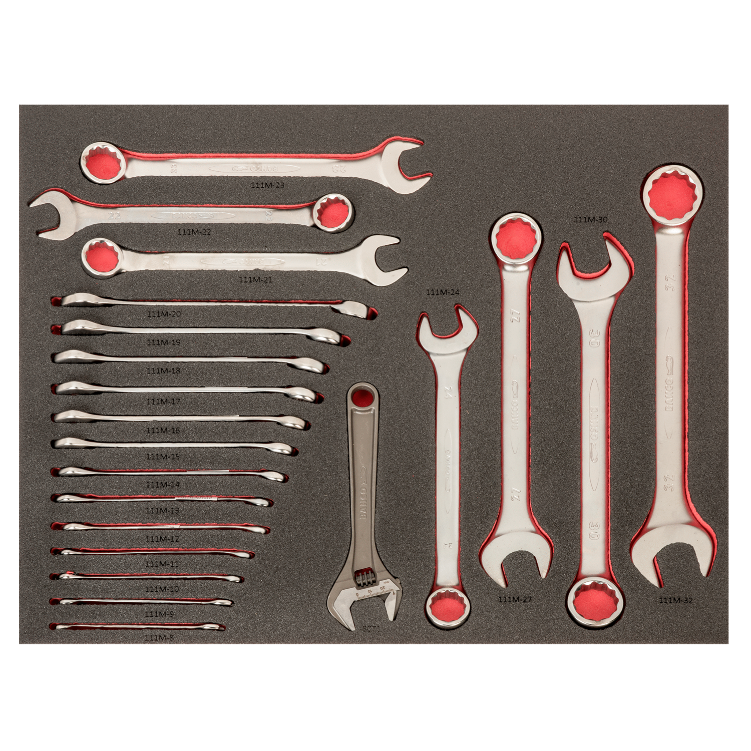 BAHCO FF1A220LM Fit&Go 3/3 Foam Laser Combination Spanner Set - Premium Combination Spanner from BAHCO - Shop now at Yew Aik.
