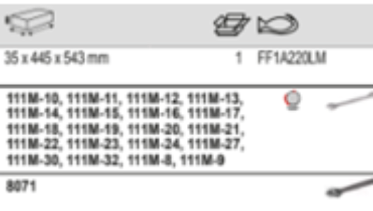 BAHCO FF1A220LM Fit&Go 3/3 Foam Laser Combination Spanner Set - Premium Combination Spanner from BAHCO - Shop now at Yew Aik.