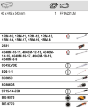 BAHCO FF1A221LM Fit&Go 3/3 Foam Laser Marked Inlay L-Keys Sets - Premium L-Keys Sets from BAHCO - Shop now at Yew Aik.