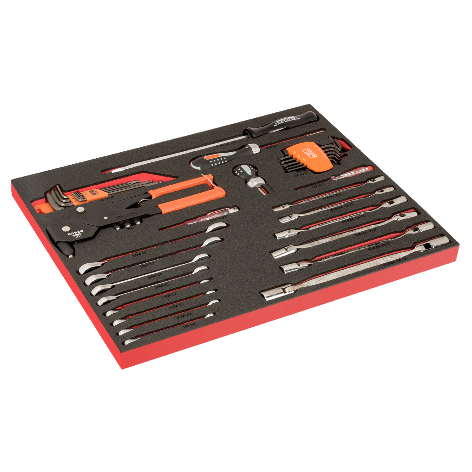 BAHCO FF1A221LM Fit&Go 3/3 Foam Laser Marked Inlay L-Keys Sets - Premium L-Keys Sets from BAHCO - Shop now at Yew Aik.