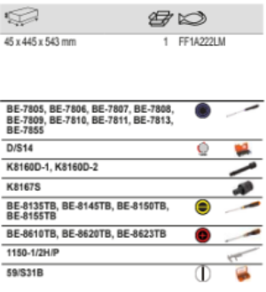 BAHCO FF1A222LM Fit&Go 3/3Foam Laser Inlay ERGO Impact Socket Set - Premium Impact Socket Set from BAHCO - Shop now at Yew Aik.