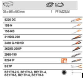 BAHCO FF1A223LM Fit&Go 3/3 Foam Laser Pliers & Hex Key Spanners - Premium Pliers from BAHCO - Shop now at Yew Aik.