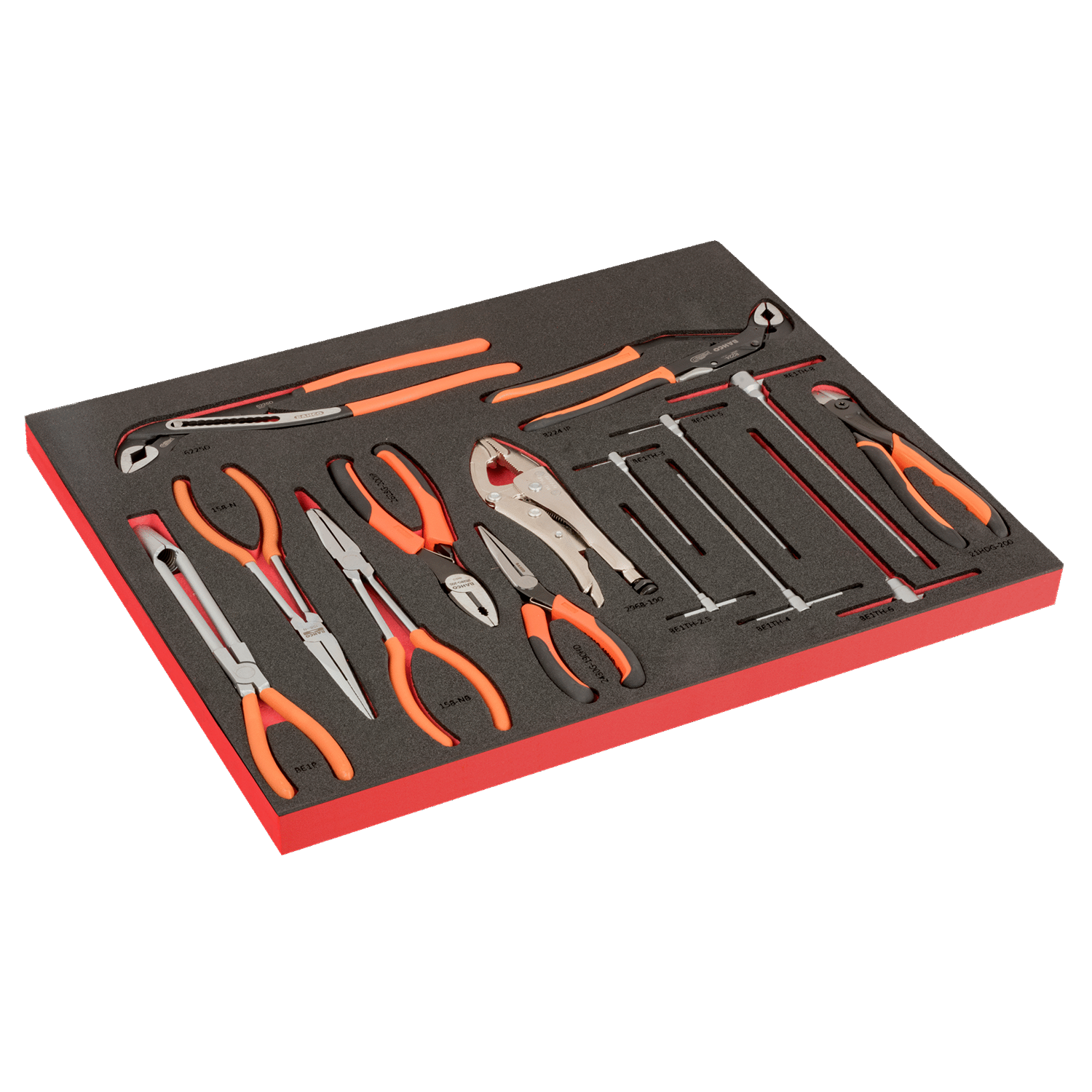 BAHCO FF1A223LM Fit&Go 3/3 Foam Laser Pliers & Hex Key Spanners - Premium Pliers from BAHCO - Shop now at Yew Aik.