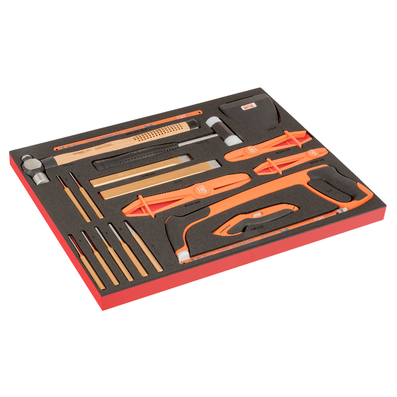 BAHCO FF1A224LM Fit&Go 3/3 Foam Laser Marked Inlay Hose Clamp Set - Premium Hose Clamp Set from BAHCO - Shop now at Yew Aik.