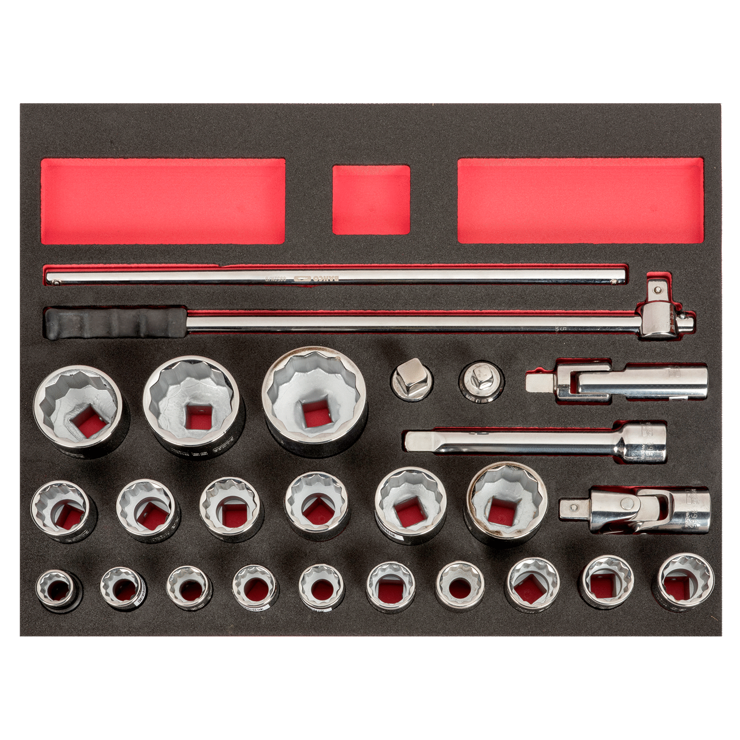 BAHCO FF1A2301 Fit&Go 3/3 Foam Inlay 3/4” Socket Set - 26 Pcs - Premium SOCKET SET from BAHCO - Shop now at Yew Aik.
