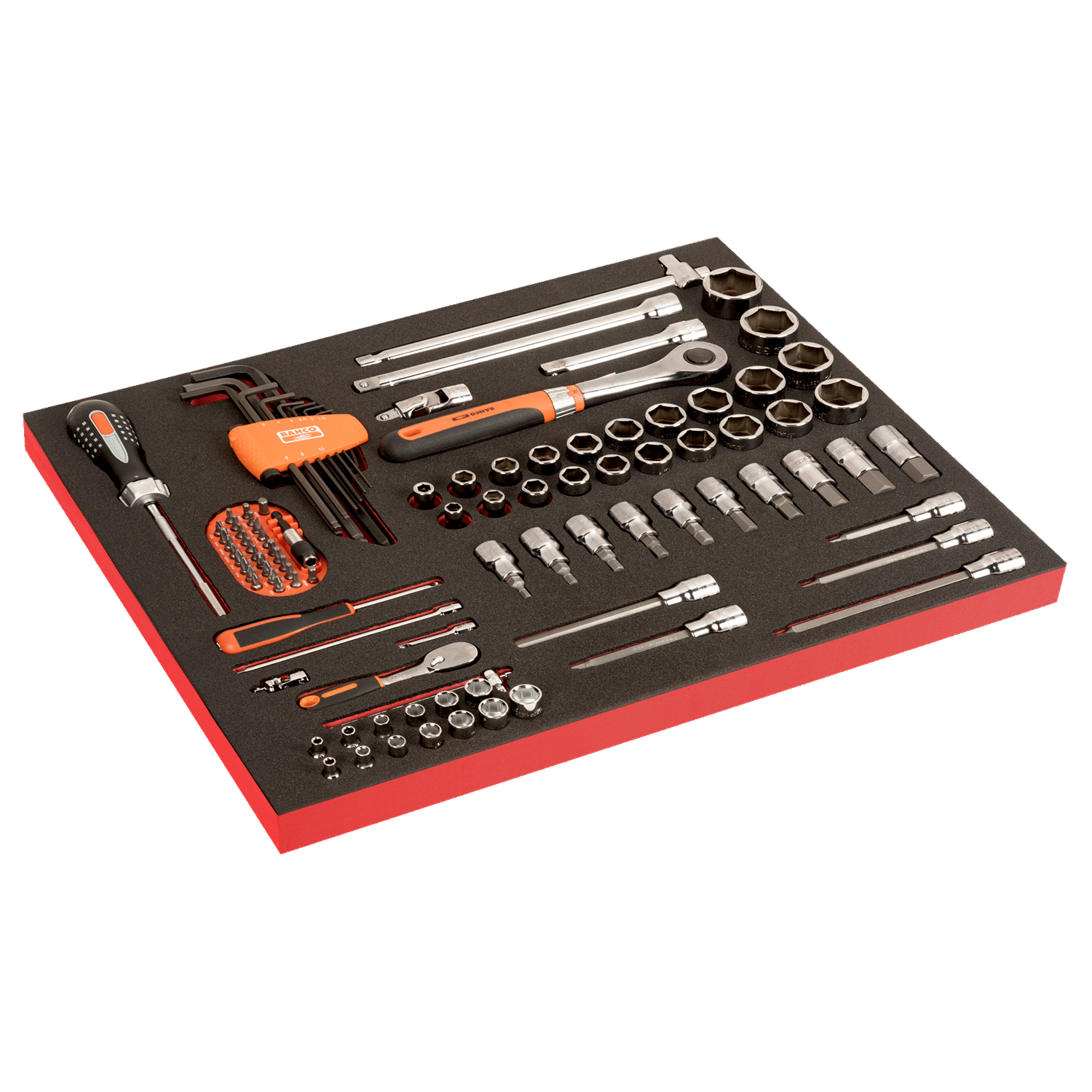BAHCO FF1A2503 Fit&Go 3/3 Foam Inlay 1/2-3/8 Socket Set-101 Pcs - Premium Socket Set from BAHCO - Shop now at Yew Aik.