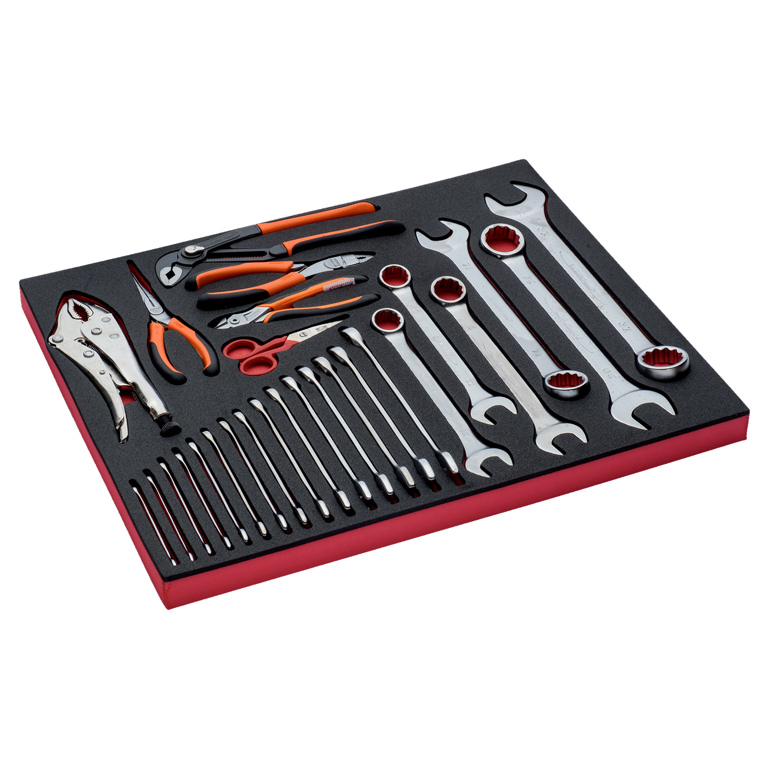BAHCO FF1A26 Fit&Go 3/3 Foam Inlay Pliers and Wrench Set - 27 Pcs - Premium Pliers and Wrench Set from BAHCO - Shop now at Yew Aik.