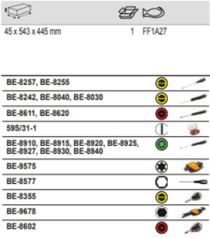 BAHCO FF1A27 Fit&Go 3/3 Foam L-Key/ Screwdriver Bit Set 50 Pcs - Premium Screwdriver Bit Set from BAHCO - Shop now at Yew Aik.