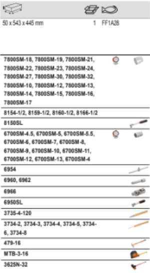BAHCO FF1A28 Fit&Go 3/3 Foam Inlay Socket and Striking Set-48 Pcs - Premium Socket and Striking Set from BAHCO - Shop now at Yew Aik.