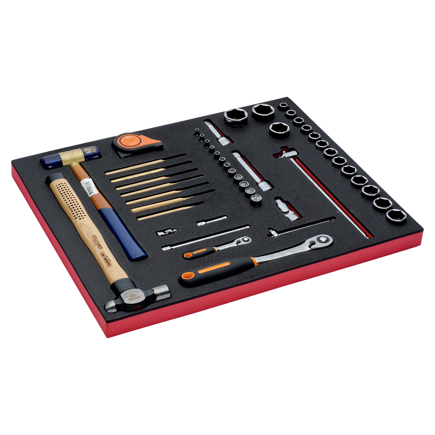 BAHCO FF1A28 Fit&Go 3/3 Foam Inlay Socket and Striking Set-48 Pcs - Premium Socket and Striking Set from BAHCO - Shop now at Yew Aik.