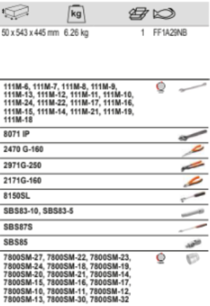 BAHCO FF1A29NB Fit&Go 3/3Foam Laser Marked Inlay Pliers & Sockets - Premium Pliers & Sockets from BAHCO - Shop now at Yew Aik.