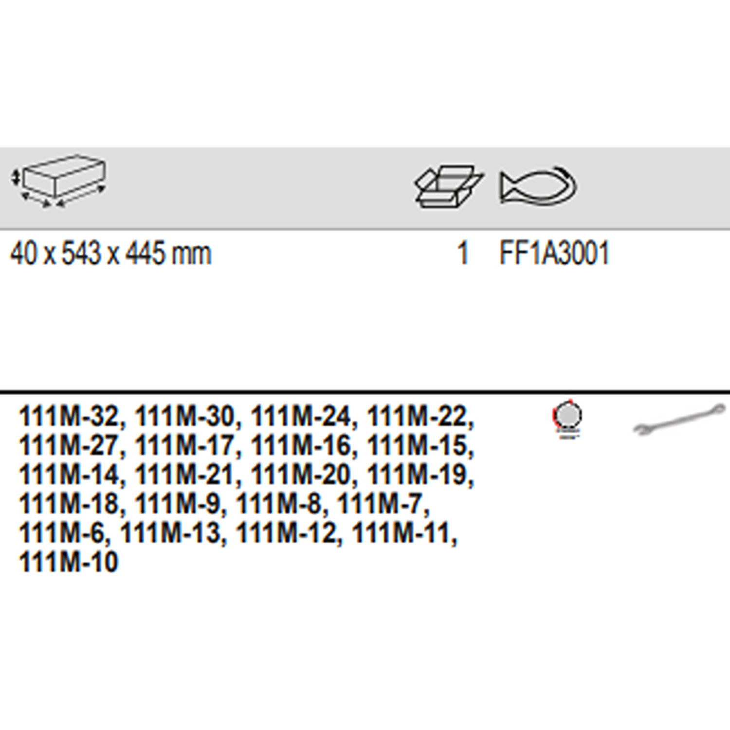 BAHCO FF1A3001 Fit&Go 3/3Foam Inlay Combination Wrench Set-21 Pcs - Premium Combination Wrench Set from BAHCO - Shop now at Yew Aik.