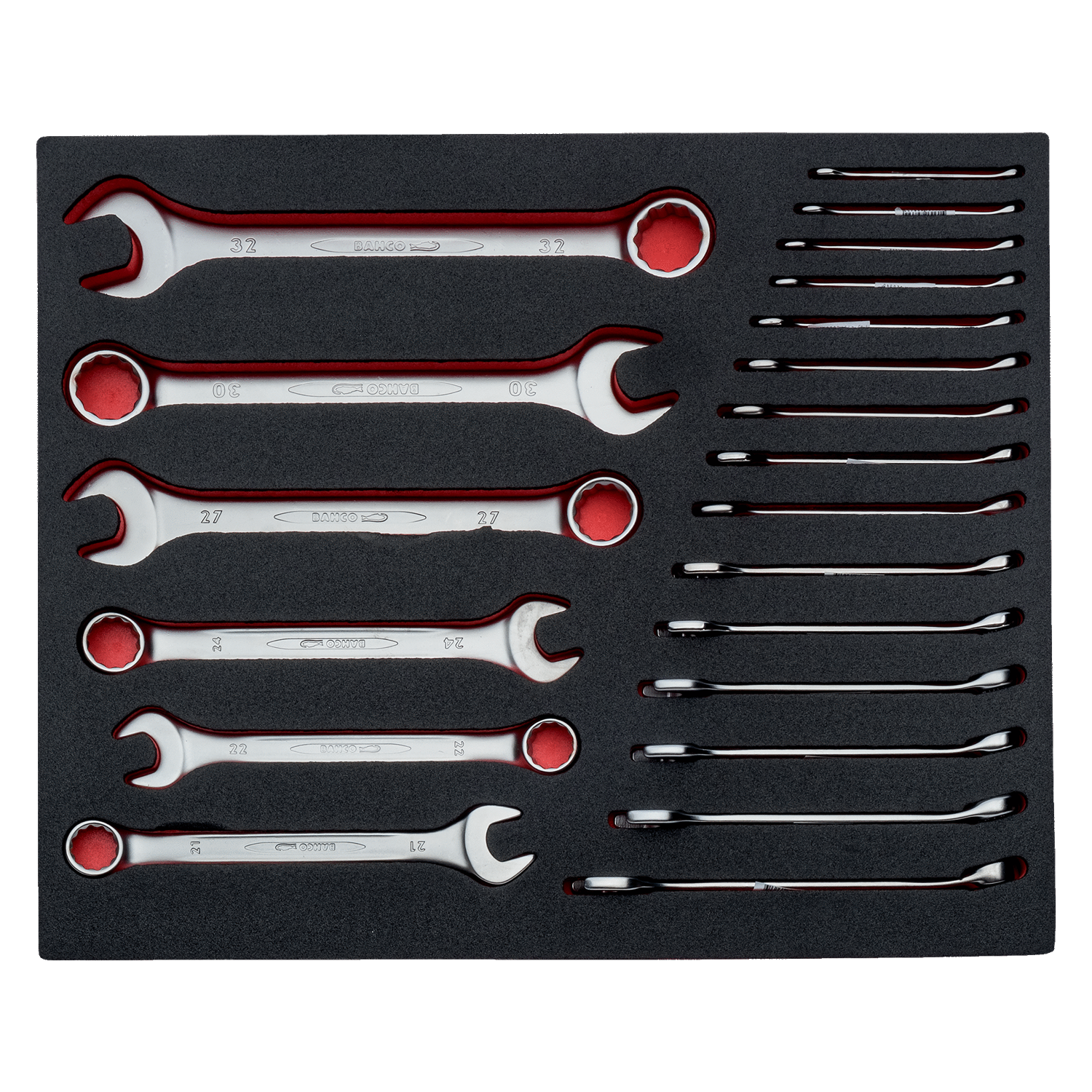 BAHCO FF1A3001 Fit&Go 3/3Foam Inlay Combination Wrench Set-21 Pcs - Premium Combination Wrench Set from BAHCO - Shop now at Yew Aik.