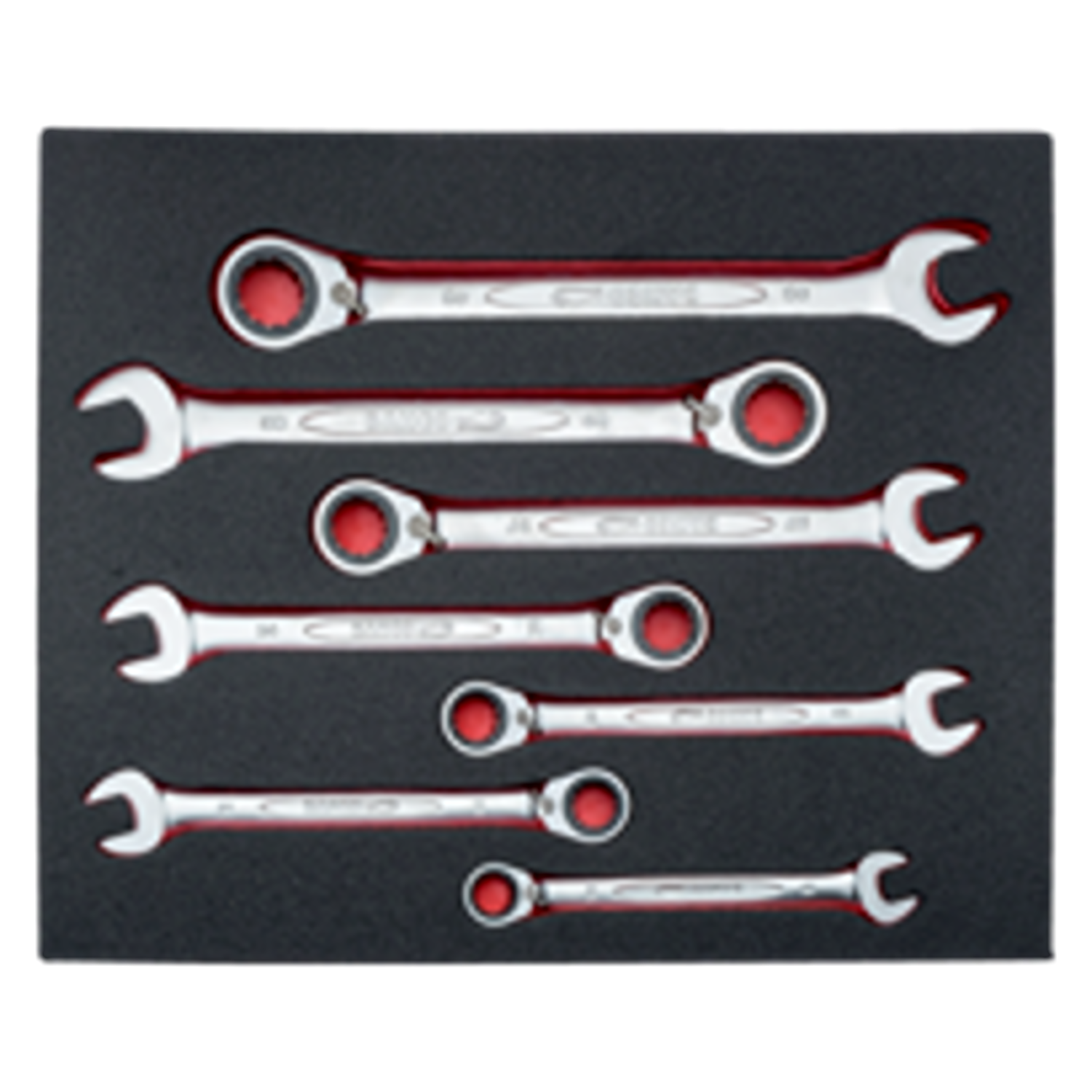 BAHCO FF1A3002 Fit&Go 3/3 Foam Combination Ratcheting Wrench Set - Premium Combination Ratcheting Wrench Set from BAHCO - Shop now at Yew Aik.