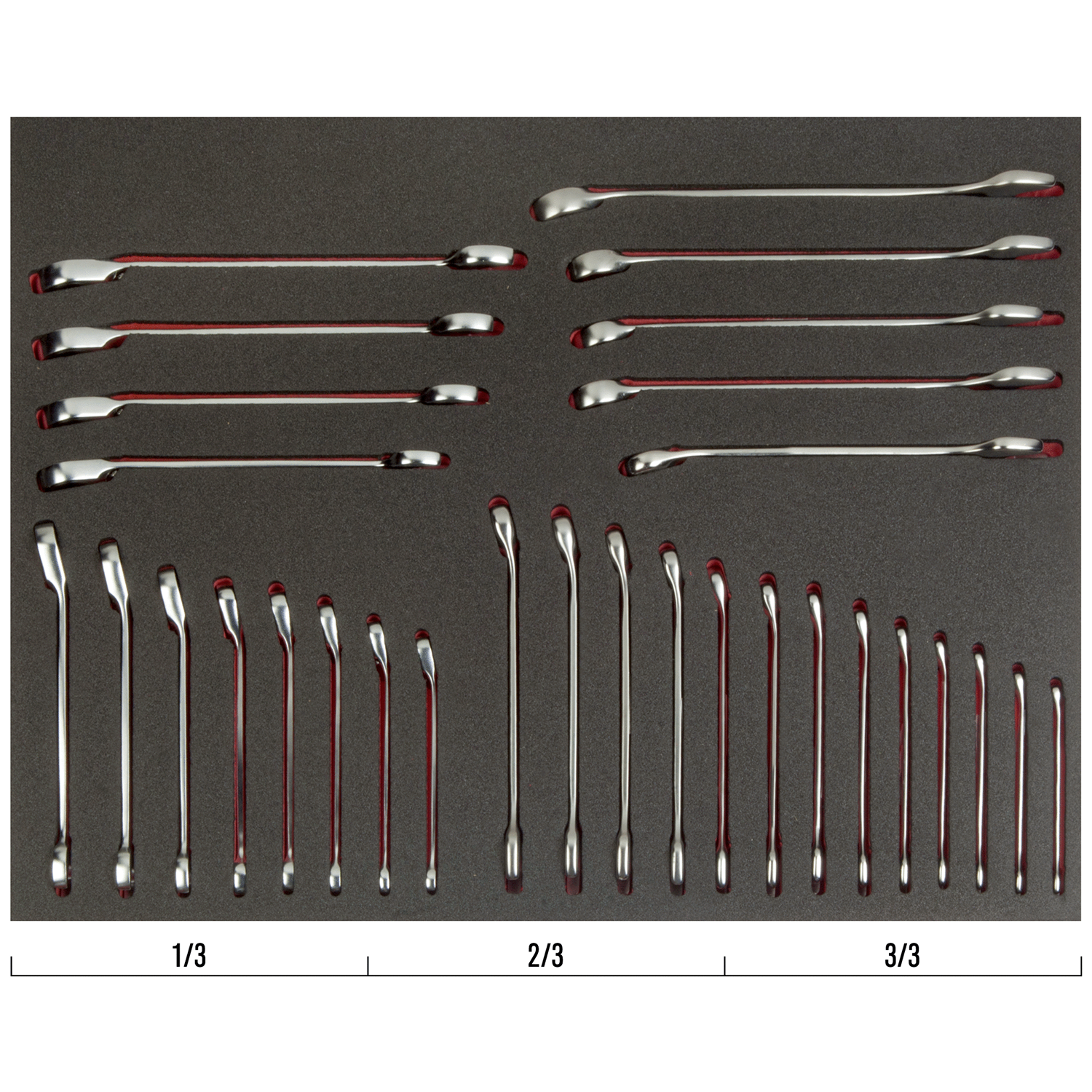BAHCO FF1A3004 3/3 Foam Combination and Ratcheting Wrench Set - Premium Combination and Ratcheting Wrench Set from BAHCO - Shop now at Yew Aik.