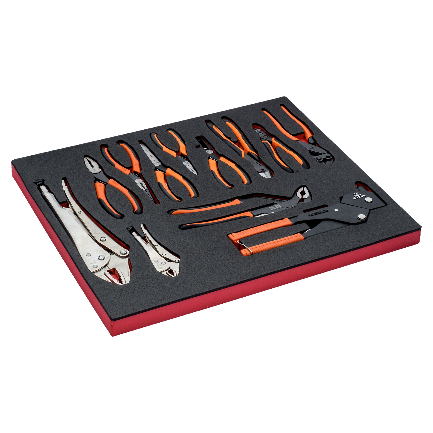 BAHCO FF1A4001 Fit&Go 3/3 Foam Inlay Pliers Set - 12 Pcs - Premium Pliers Set from BAHCO - Shop now at Yew Aik.