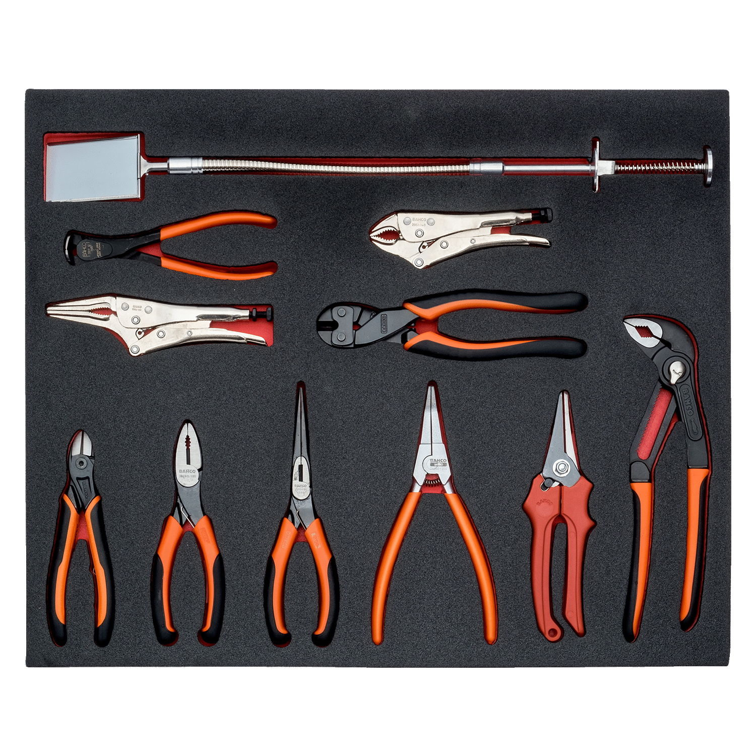 BAHCO FF1A4002 Fit&Go 3/3 Foam Inlay Pliers Set - 11 Pcs - Premium Pliers Set from BAHCO - Shop now at Yew Aik.