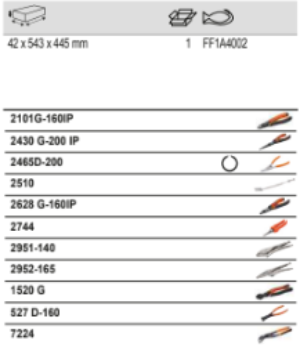 BAHCO FF1A4002 Fit&Go 3/3 Foam Inlay Pliers Set - 11 Pcs - Premium Pliers Set from BAHCO - Shop now at Yew Aik.