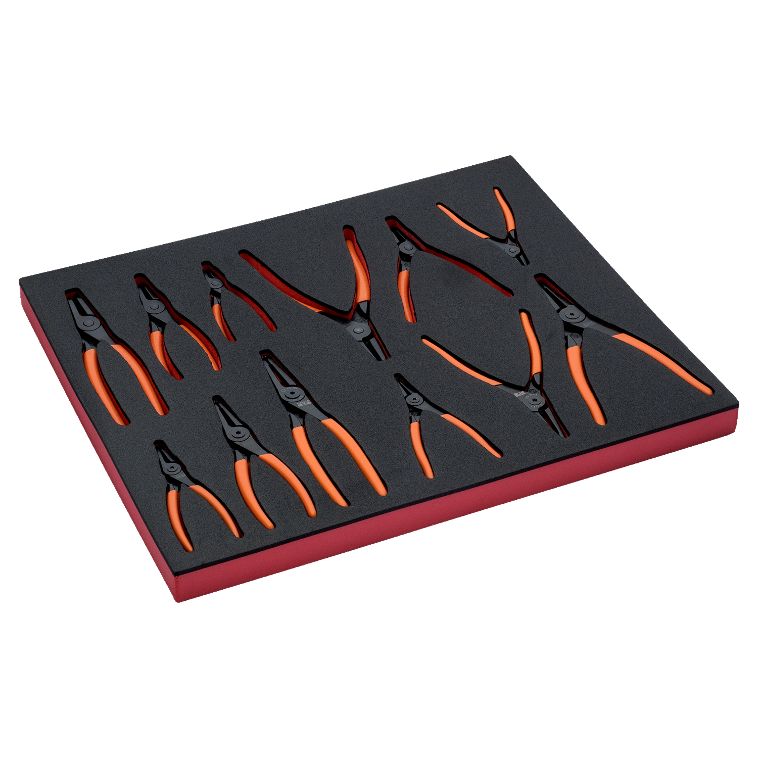BAHCO FF1A4003 Fit&Go 3/3 Foam Inlay Circlip Plier Set - 12 Pcs - Premium Circlip Plier Set from BAHCO - Shop now at Yew Aik.