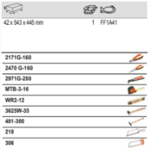 BAHCO FF1A41 Fit&Go 3/3 Foam Inlay Striking and Saw Set - 9 Pcs - Premium Striking and Saw Set from BAHCO - Shop now at Yew Aik.