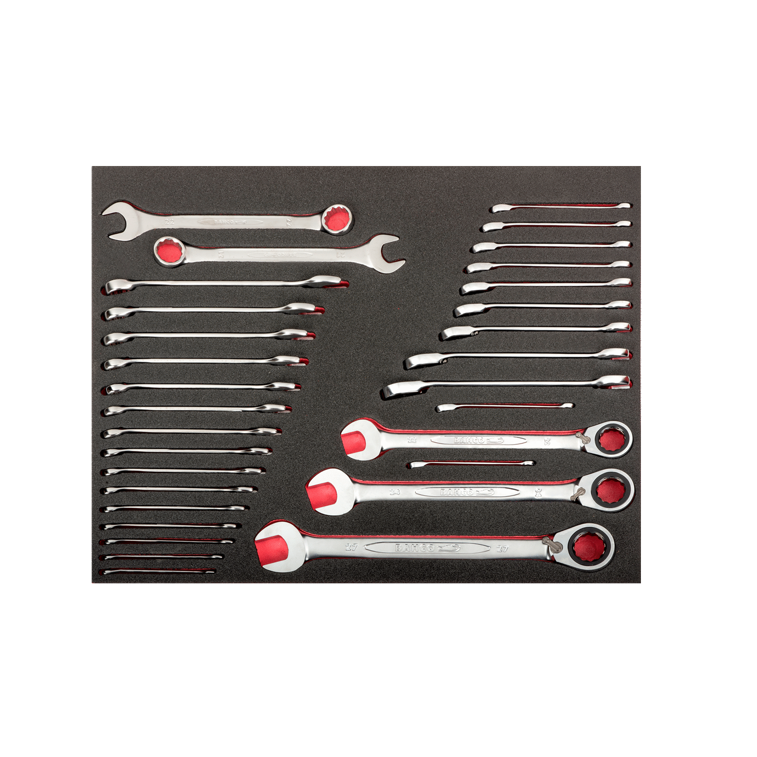 BAHCO FF1A48 Fit&Go 3/3 Foam Inlay Spanners Set - 31 pcs - Premium Spanners Set from BAHCO - Shop now at Yew Aik.