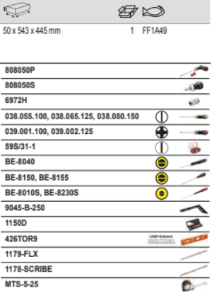 BAHCO FF1A49 Fit&Go 3/3 Foam Inlay Measuring Tape/Screwdriver Set - Premium Screwdriver Set from BAHCO - Shop now at Yew Aik.