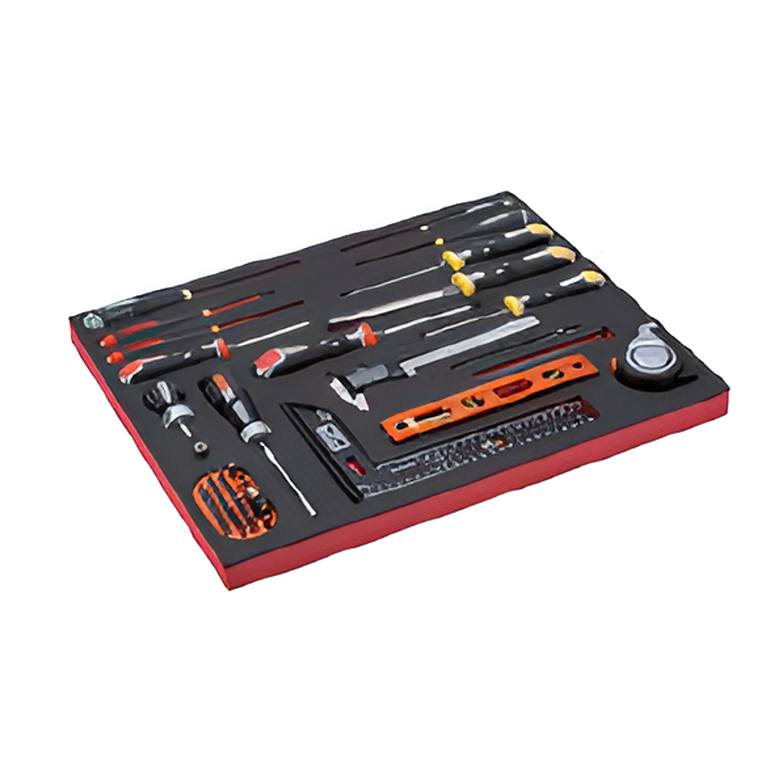 BAHCO FF1A49 Fit&Go 3/3 Foam Inlay Measuring Tape/Screwdriver Set - Premium Screwdriver Set from BAHCO - Shop now at Yew Aik.