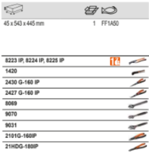BAHCO FF1A50 Fit&Go 3/3 Foam Inlay Pliers and Wrench Set 13 Pcs - Premium Pliers and Wrench Set from BAHCO - Shop now at Yew Aik.