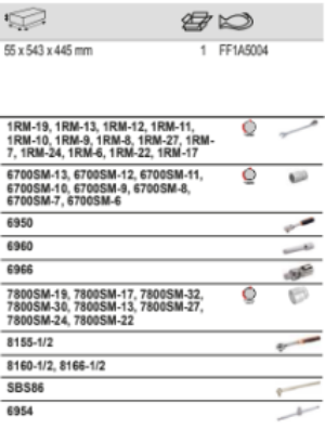 BAHCO FF1A5004 Fit&Go 3/3 Foam Inlay Wrench/Socket Set - 38 Pcs - Premium Wrench/Socket Set from BAHCO - Shop now at Yew Aik.