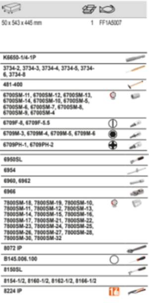 BAHCO FF1A5007 Fit&Go 3/3 Foam Inlay Socket and Striking Tool set - Premium Socket and Striking Tool Set from BAHCO - Shop now at Yew Aik.