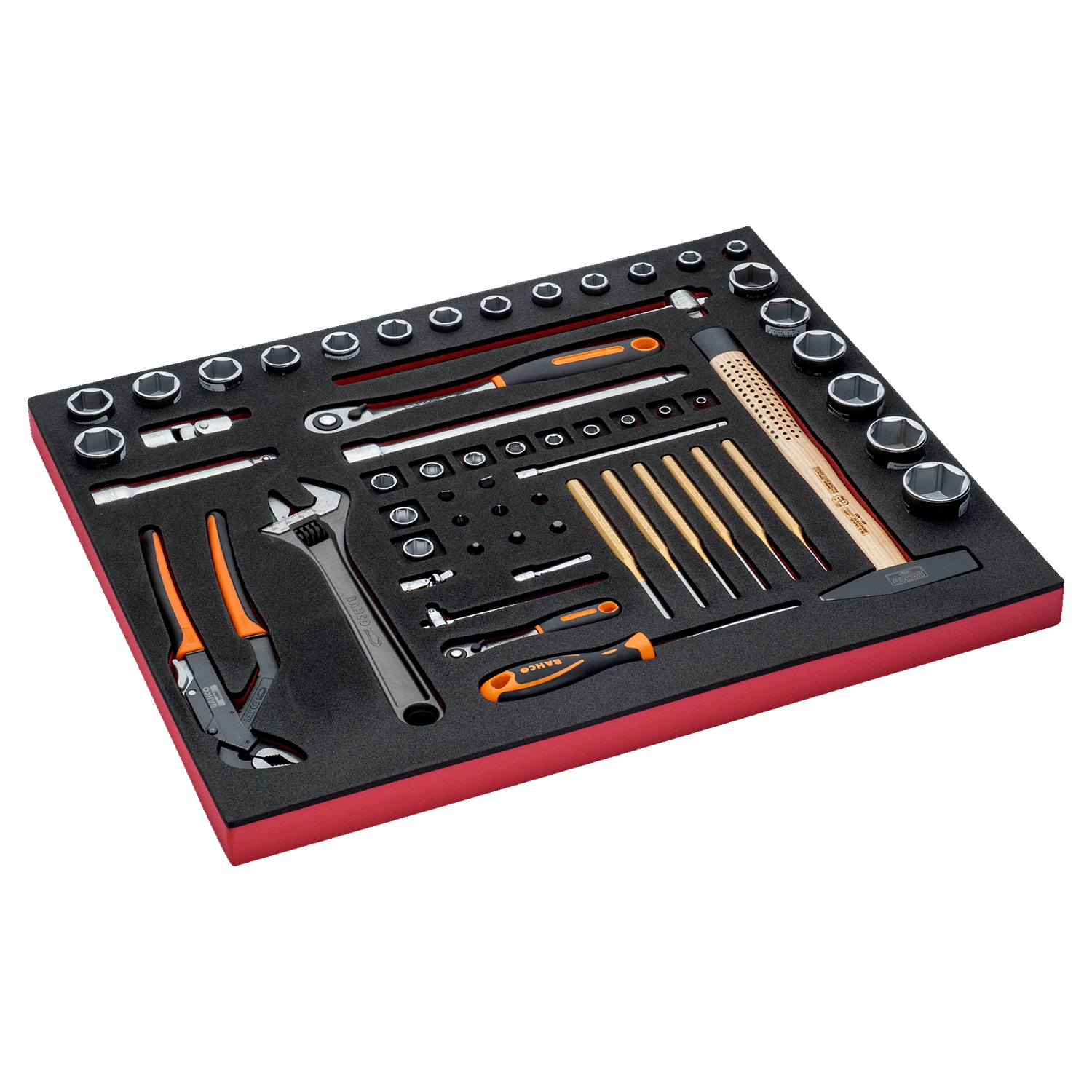 BAHCO FF1A5007 Fit&Go 3/3 Foam Inlay Socket and Striking Tool set - Premium Socket and Striking Tool Set from BAHCO - Shop now at Yew Aik.