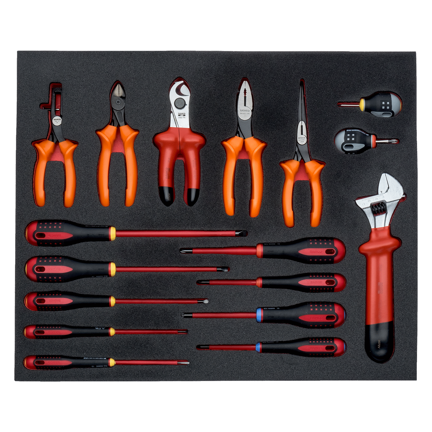 BAHCO FF1A5009 Fit&Go 3/3 Foam Inlay Insulated Screwdriver Set - Premium Screwdriver Set from BAHCO - Shop now at Yew Aik.