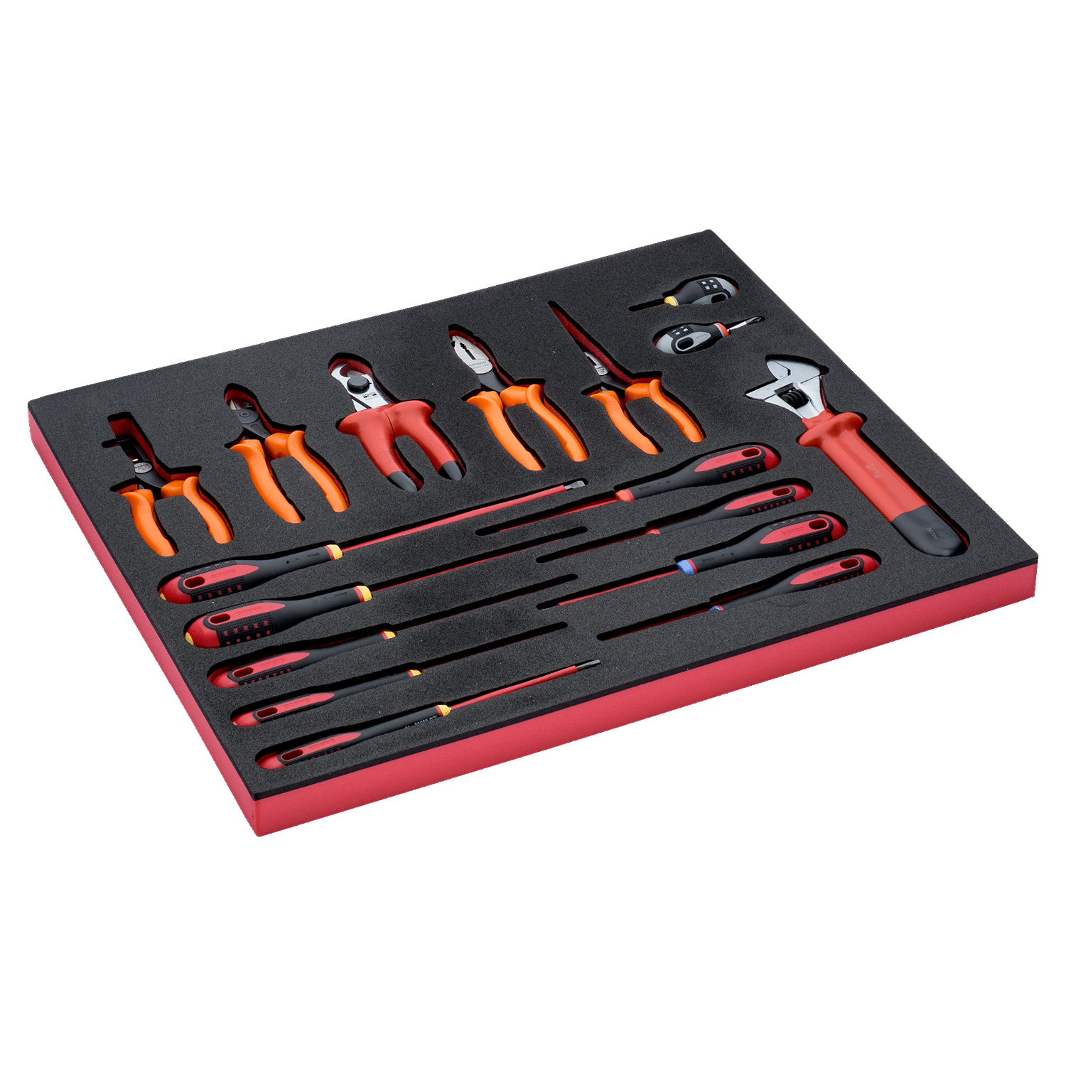 BAHCO FF1A5009 Fit&Go 3/3 Foam Inlay Insulated Screwdriver Set - Premium Screwdriver Set from BAHCO - Shop now at Yew Aik.