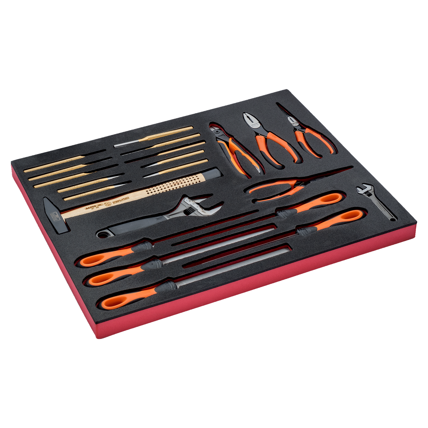 BAHCO FF1A5010 Fit&Go 3/3 Foam Inlay Adjustable Wrench/Pliers Set - Premium Pliers Set from BAHCO - Shop now at Yew Aik.