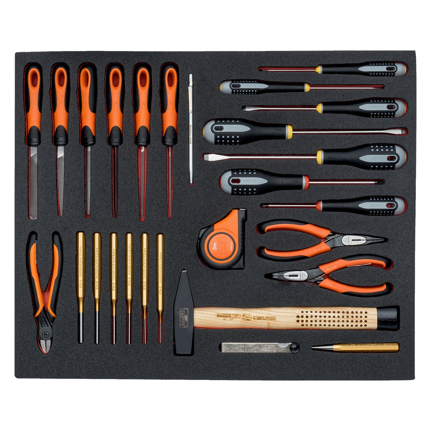 BAHCO FF1A5011 Fit&Go 3/3 Foam Inlay Pliers/Screwdriver Set 27 Pc - Premium Screwdriver Set from BAHCO - Shop now at Yew Aik.