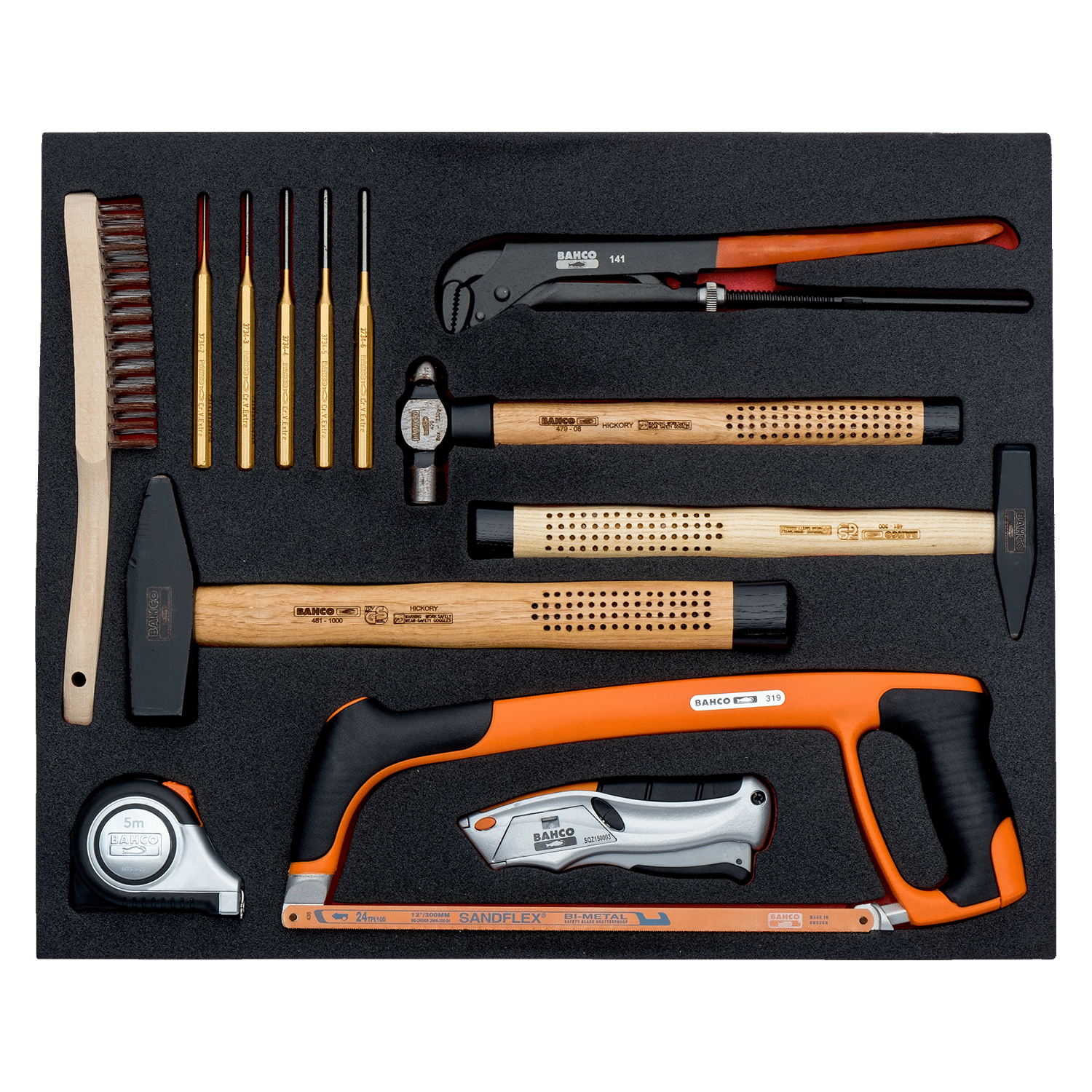 BAHCO FF1A5012 Fit&Go 3/3 Foam Striking and Measuring Toolset - Premium Striking and Measuring Toolset from BAHCO - Shop now at Yew Aik.