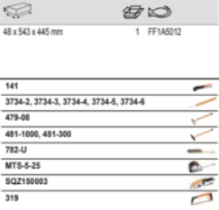 BAHCO FF1A5012 Fit&Go 3/3 Foam Striking and Measuring Toolset - Premium Striking and Measuring Toolset from BAHCO - Shop now at Yew Aik.