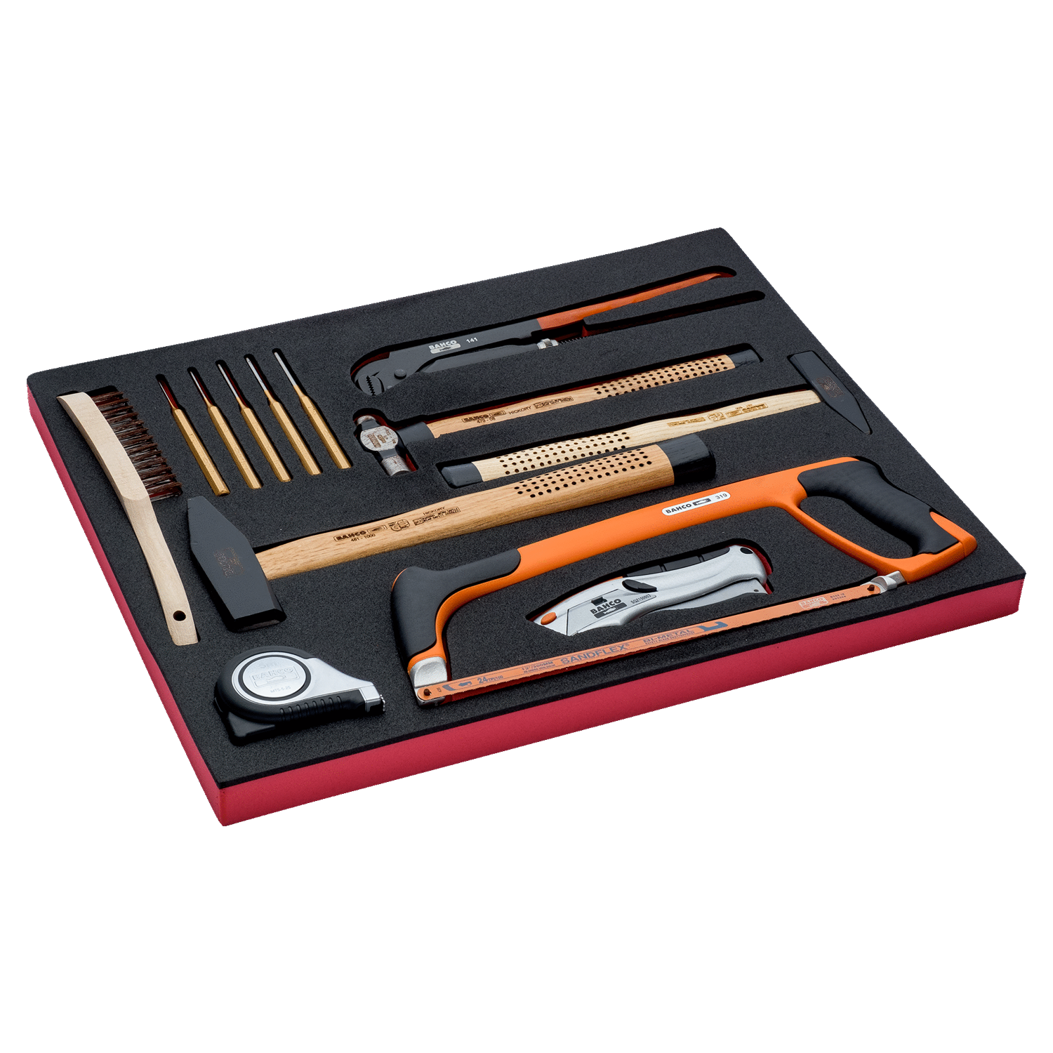BAHCO FF1A5012 Fit&Go 3/3 Foam Striking and Measuring Toolset - Premium Striking and Measuring Toolset from BAHCO - Shop now at Yew Aik.