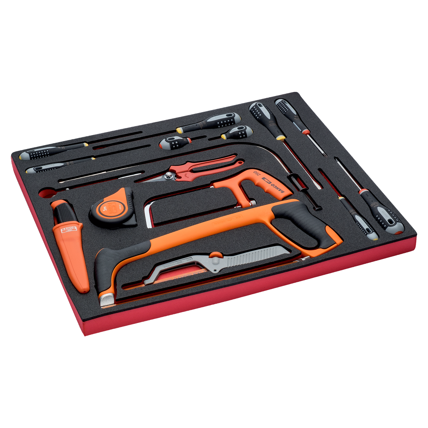 BAHCO FF1A5021 Fit&Go 3/3 Foam Screwdriver and Cutting Tool Set - Premium Screwdriver and Cutting Tool Set from BAHCO - Shop now at Yew Aik.