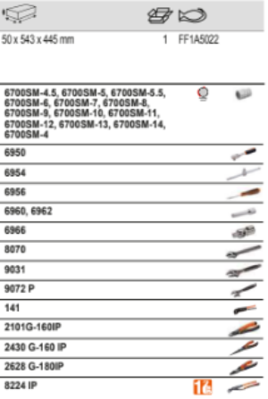 BAHCO FF1A5022 Fit&Go 3/3 Foam Inlay Pliers/Wrench/ Socket Set - Premium Socket Set from BAHCO - Shop now at Yew Aik.